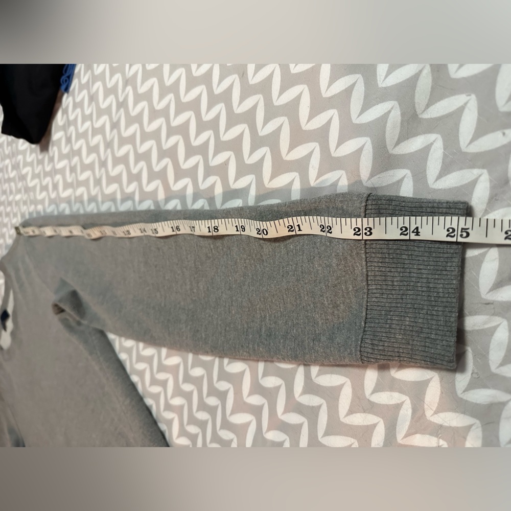 GAP Small Heather Grey Gray Sweatshirt with Side Zip - Picture 7 of 9